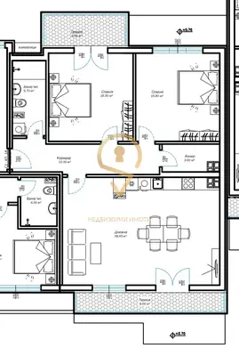 Three-room apartment No. 18, 4th floor